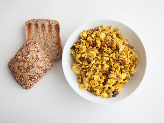 Mediterranean Tofu Scramble