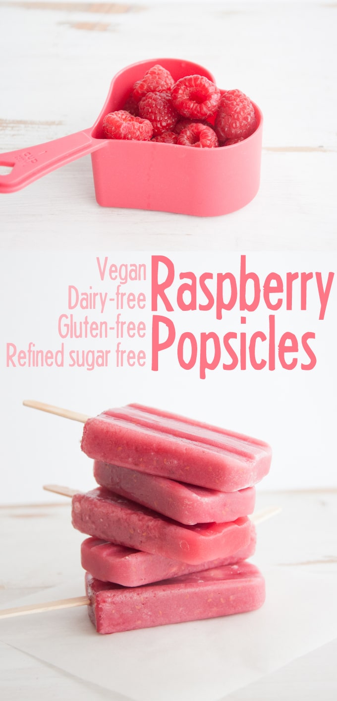 Vegan Raspberry Popsicles | ElephantasticVegan.com