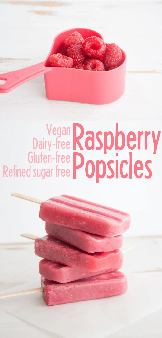 Vegan Raspberry Popsicles | ElephantasticVegan.com
