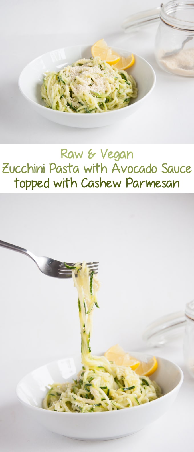 Zucchini Pasta with Avocado Sauce | ElephantasticVegan.com