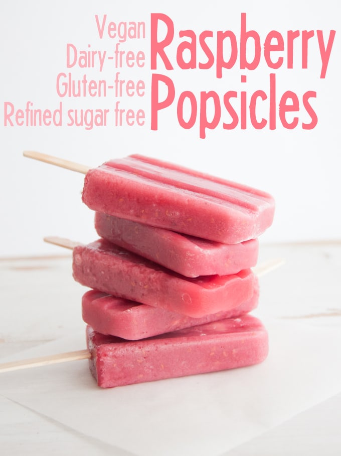 Vegan Raspberry Popsicles