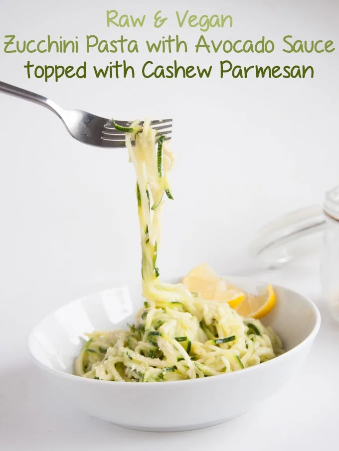 Zucchini Pasta with Avocado Sauce