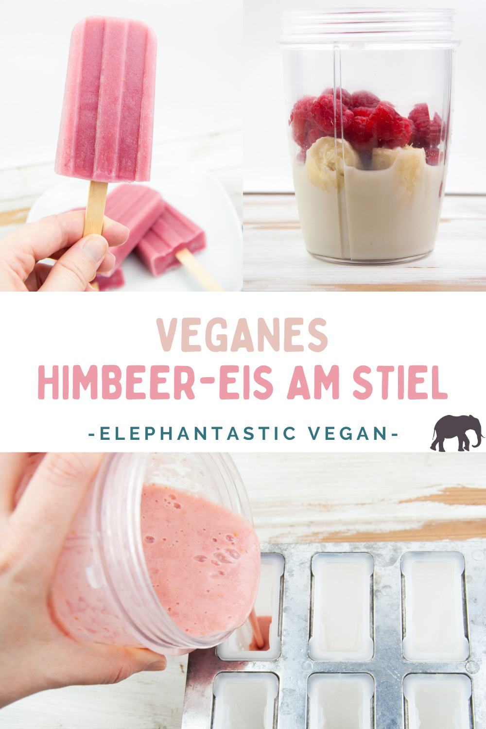 Veganes Himbeer-Eis am Stiel