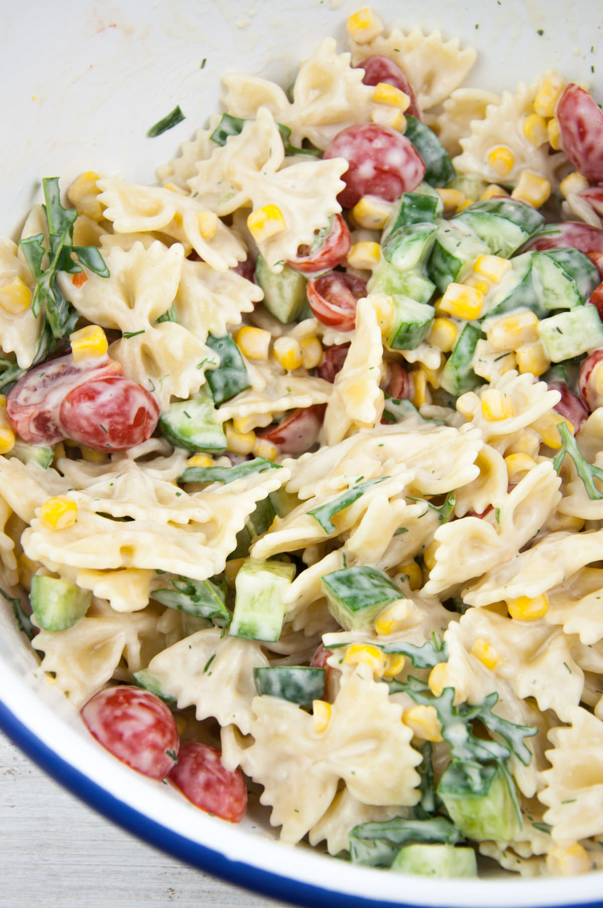 creamy vegan pasta salad