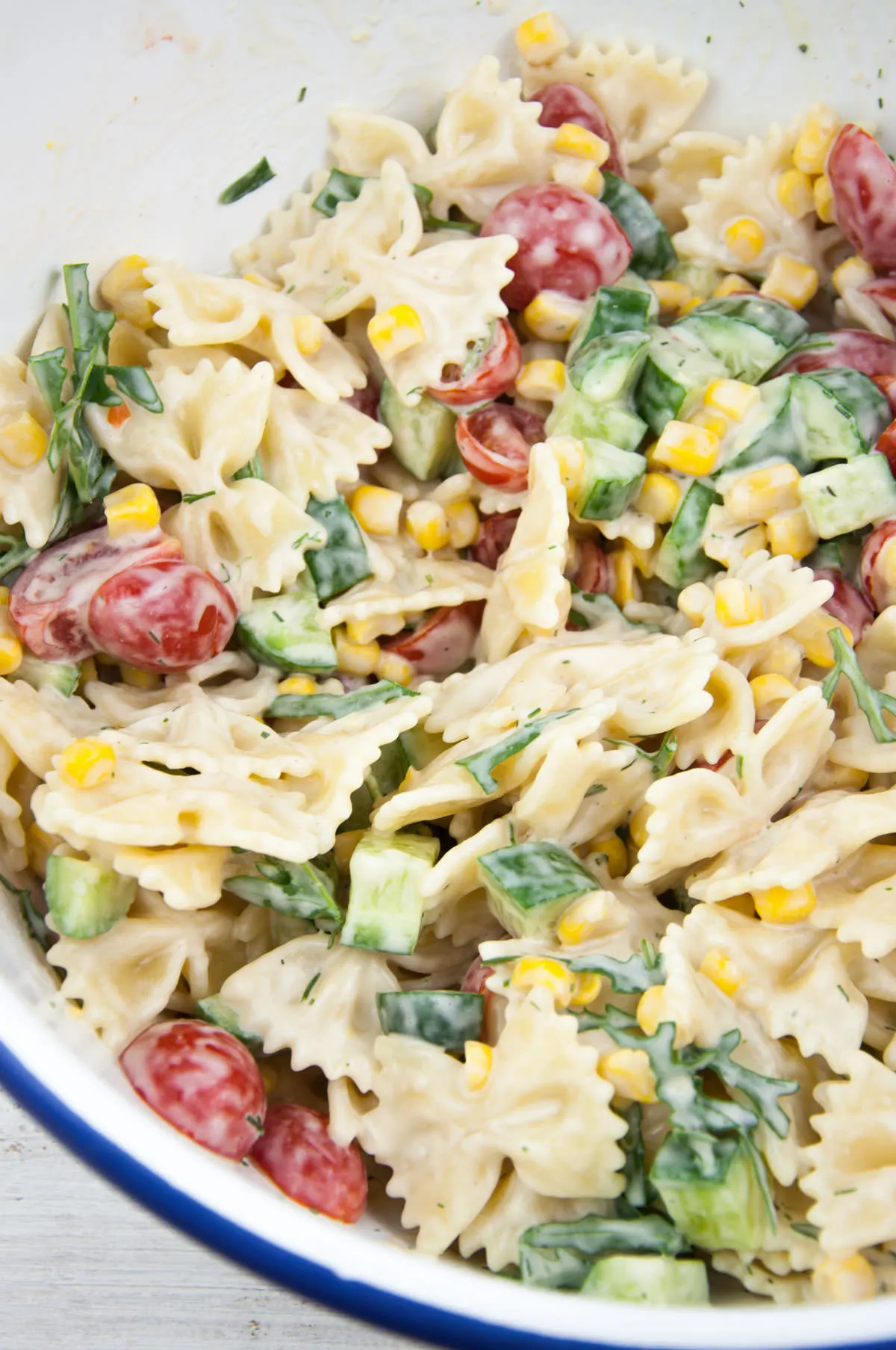 creamy vegan pasta salad