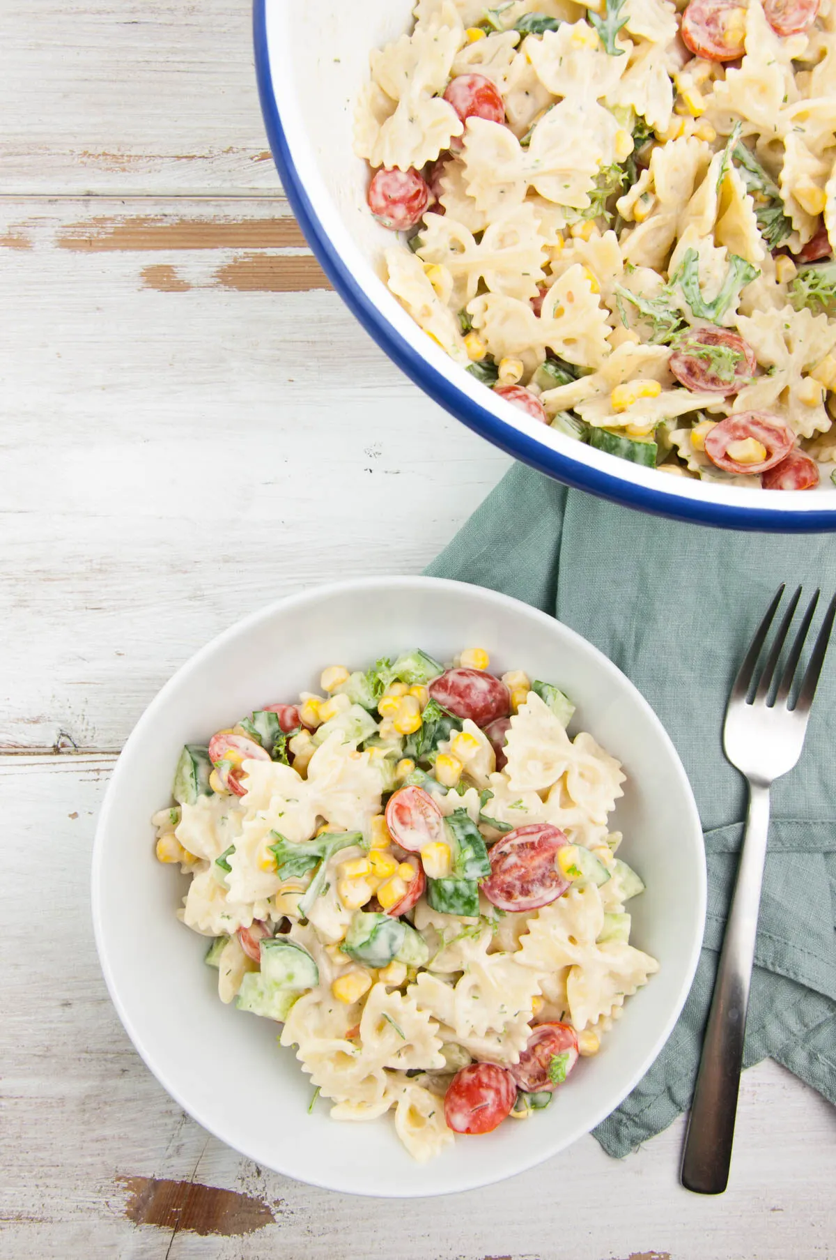 creamy vegan pasta salad