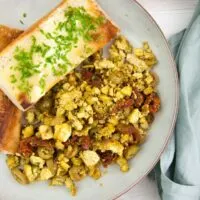 Mediterranean Tofu Scramble