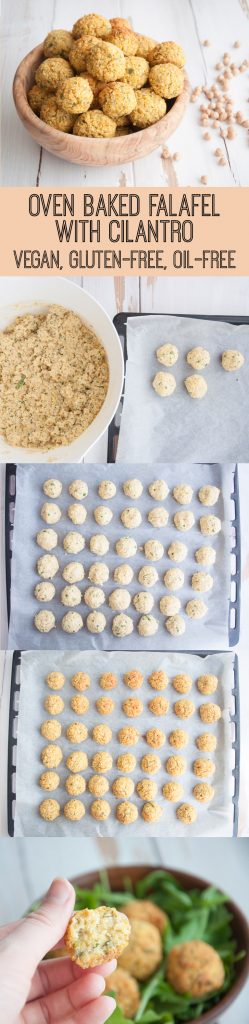 Oil-Free Oven-Baked Falafel With Cilantro | ElephantasticVegan.com