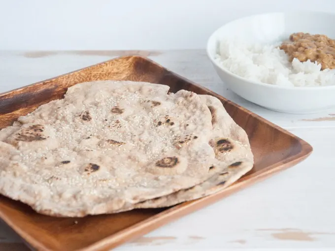 Spelt Chapati - Simple Indian Flatbread | ElephantasticVegan.com