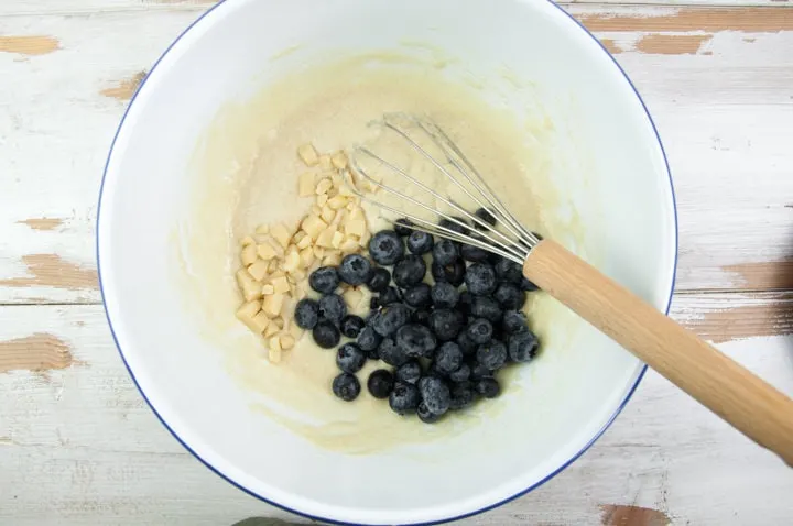 Making Blueberry Marzipan Muffins