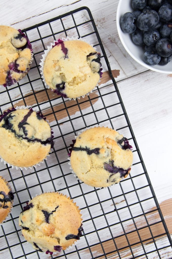 Vegan Blueberry Marzipan Muffins