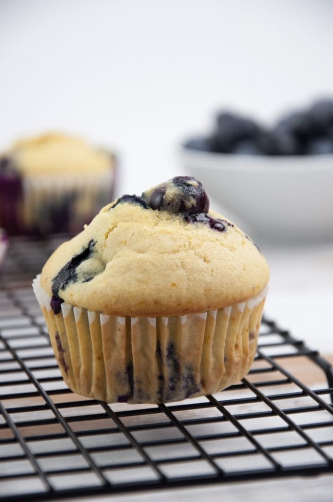 Vegan Blueberry Marzipan Muffins