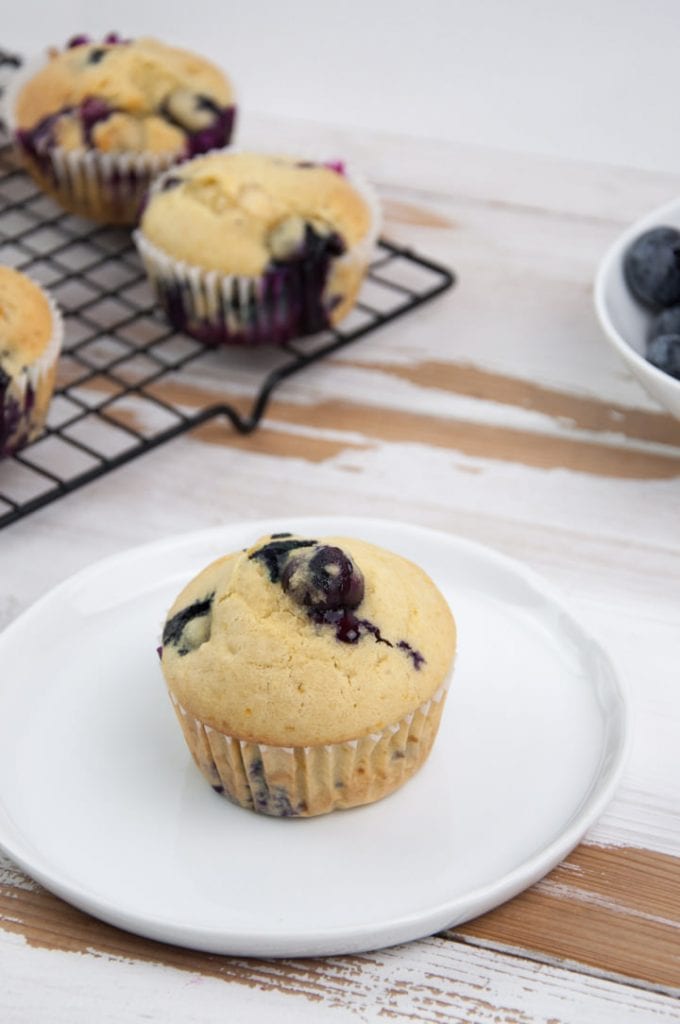 Vegan Blueberry Marzipan Muffins