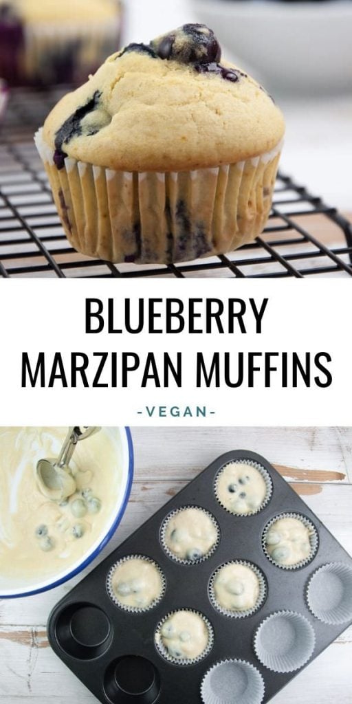 Vegan Blueberry Marzipan Muffins