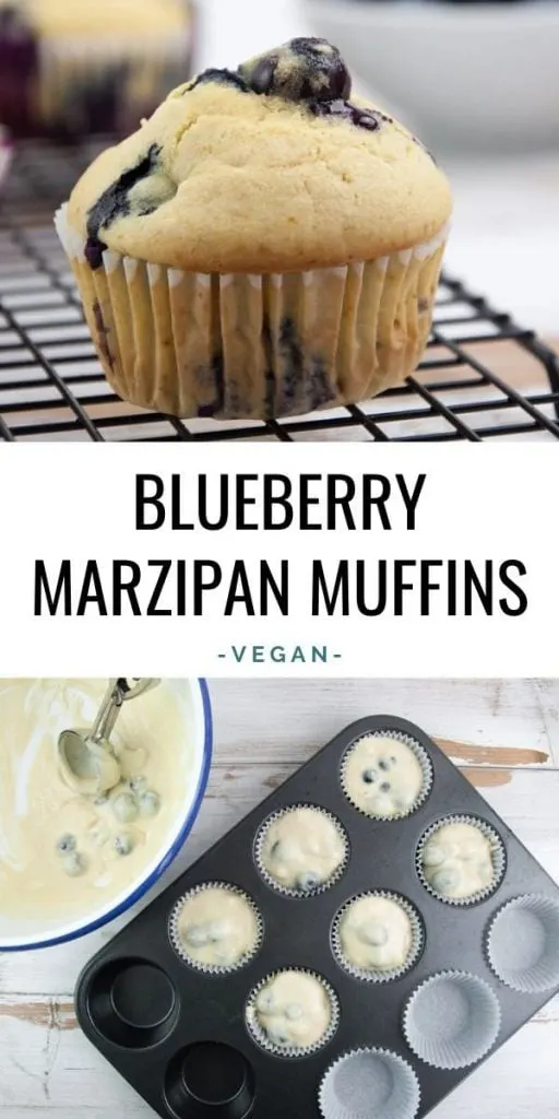 Vegan Blueberry Marzipan Muffins