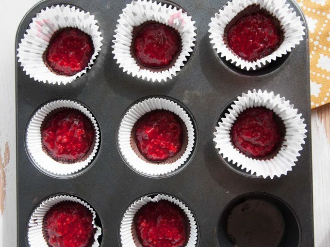 Bloody Cups for Halloween in the muffin tray