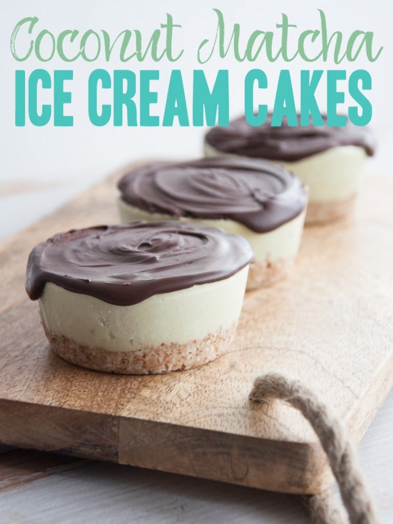 Vegan Coconut Matcha Ice Cream Cakes | ElephantasticVegan.com