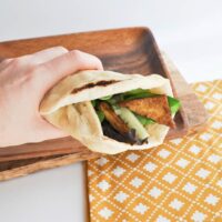 Vegan Crispy Tofu Wrap with homemade fluffy tortillas | ElephantasticVegan.com