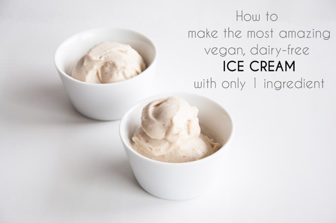 1 Ingredient Ice Cream (vegan, gluten-free, dairy-free, refined sugar-free) | ElephantasticVegan.com