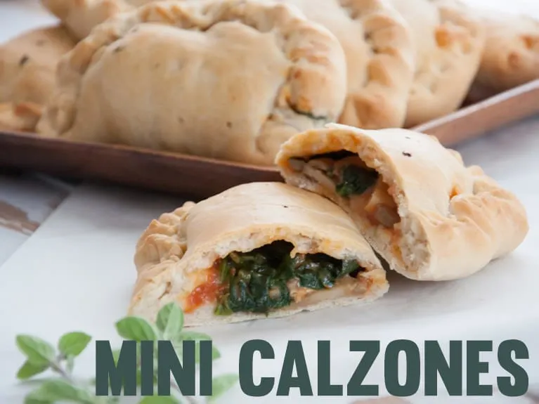 Vegan Mini Calzones | ElephantasticVegan.com