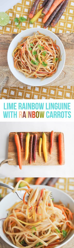 Lime Rainbow Linguine | ElephantasticVegan.com