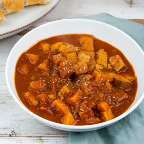 Vegan Goulash with Smoked Tofu and Potatoes