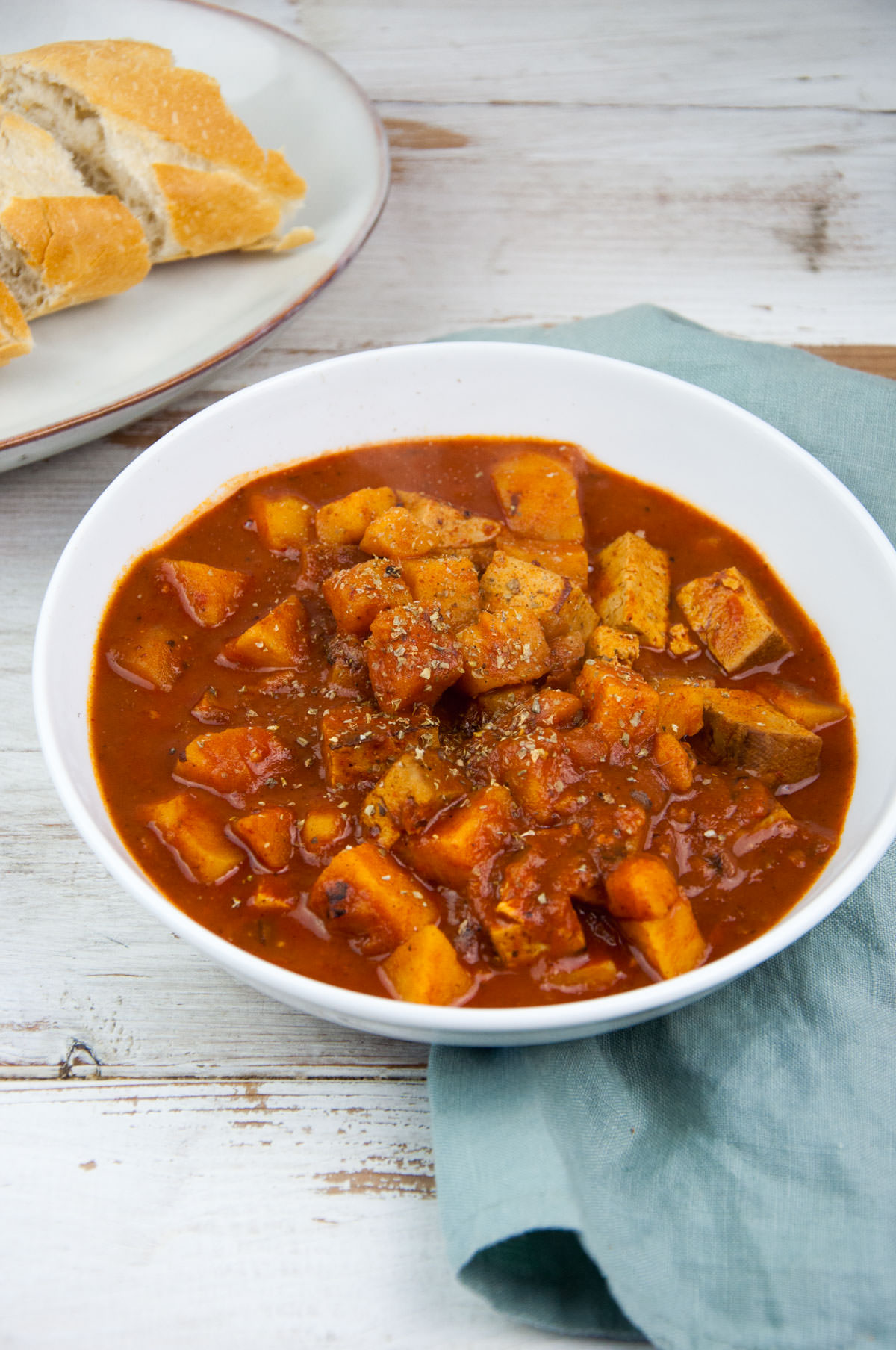 Vegan Goulash with Smoked Tofu and Potatoes