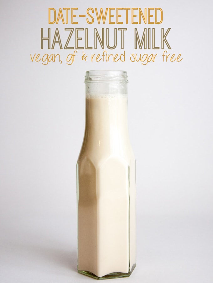 Date-Sweetened Hazelnut Milk | ElephantasticVegan.com