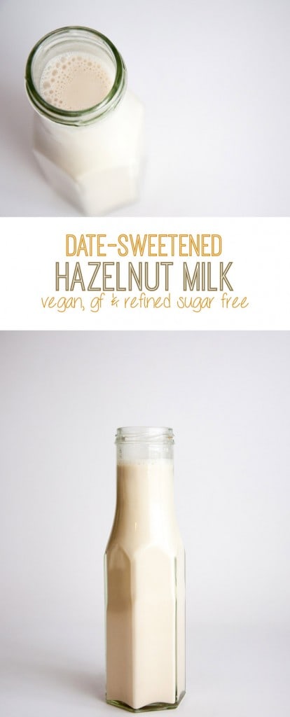 Date-Sweetened Hazelnut Milk | ElephantasticVegan.com
