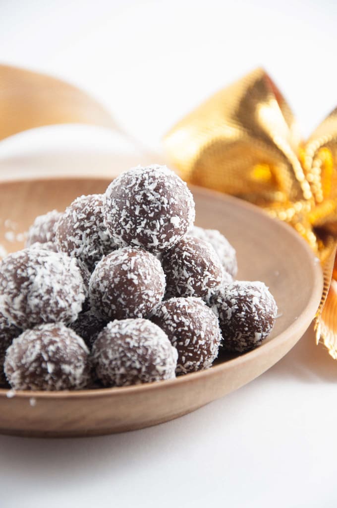 No-Bake Marzipan Rum Balls | ElephantasticVegan.com