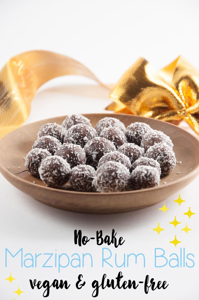 No-Bake Marzipan Rum Balls | ElephantasticVegan.com