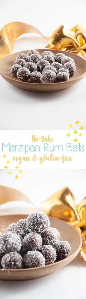 No-Bake Marzipan Rum Balls | ElephantasticVegan.com