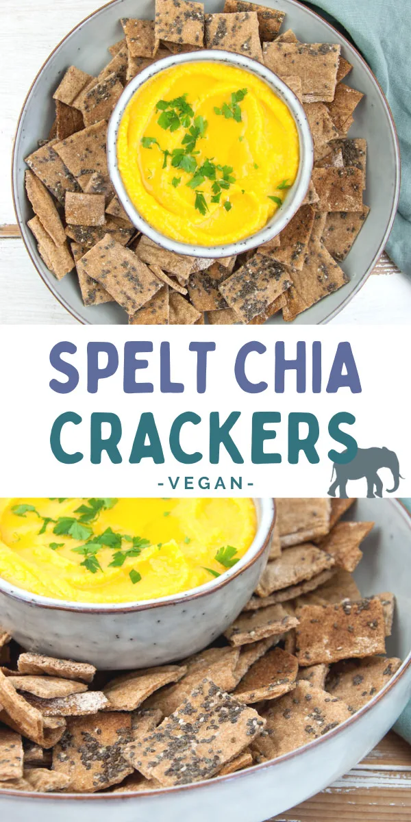 Vegan Spelt Chia Crackers