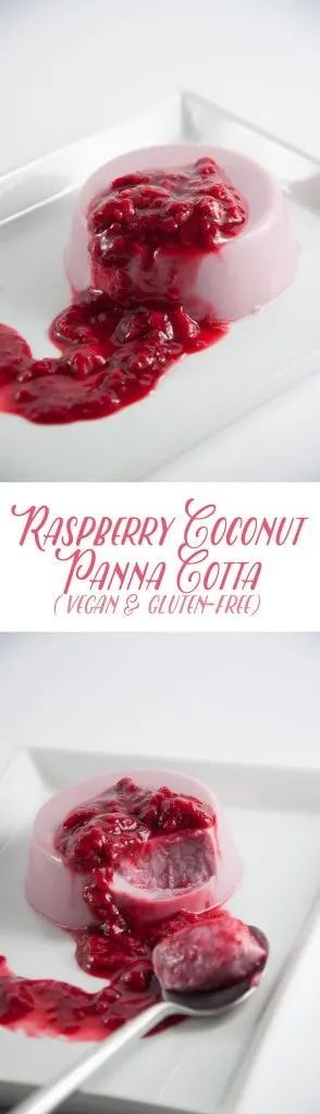 Vegan Raspberry Coconut Panna Cotta | ElephantasticVegan.com