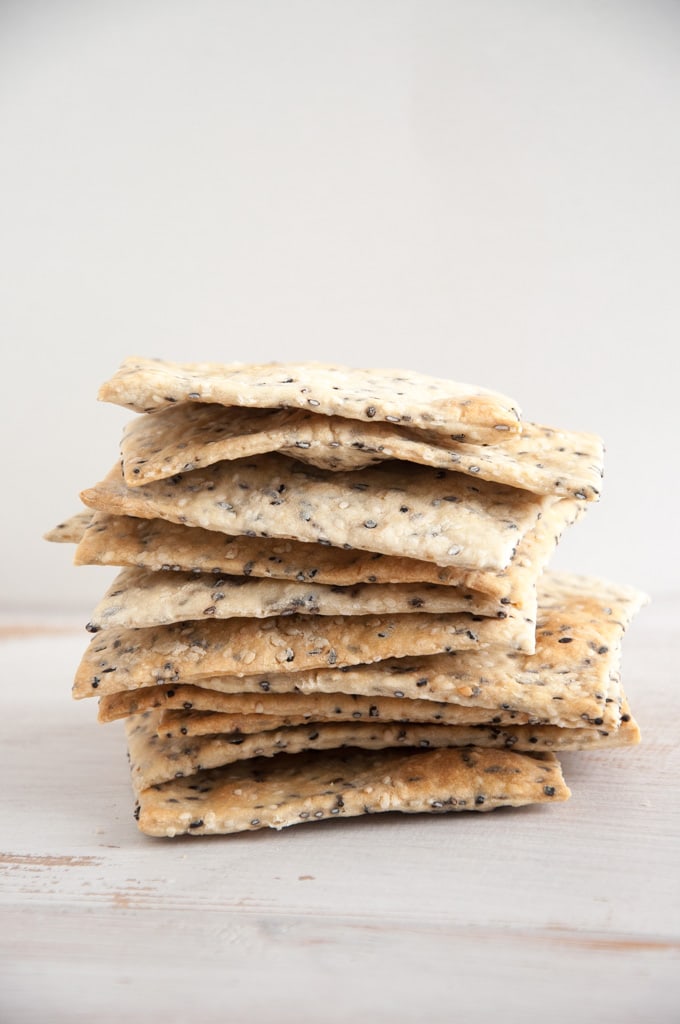 Crispy Sesame Flatbread | ElephantasticVegan.com