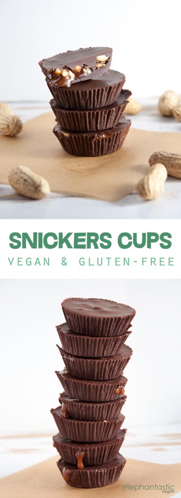 Vegan Snickers Cups | ElephantasticVegan.com