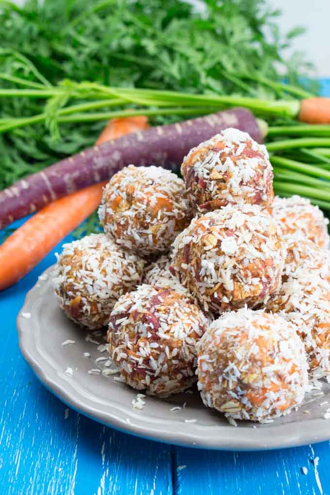 Carrot No-Bake Energy Bites by Veganheaven