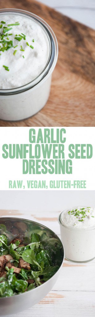 Garlic Sunflower Seed Dressing | ElephantasticVegan.com