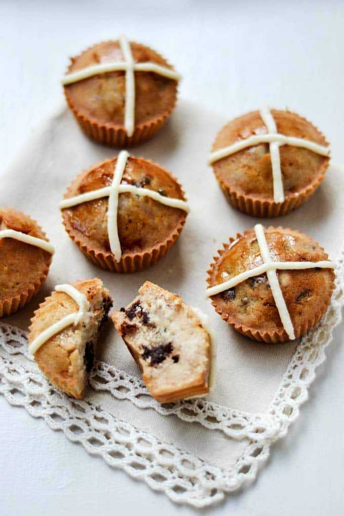 Nakd Hot Cross Bun Cupcakes by Wallflower Girl