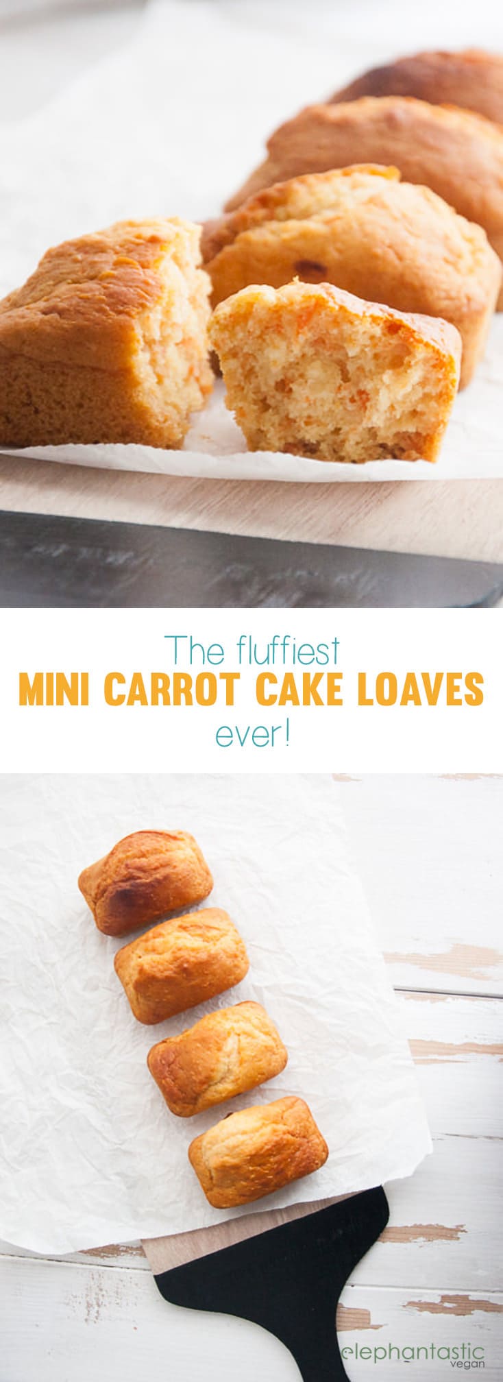 Vegan Mini Carrot Cake Loaves | ElephantasticVegan.com