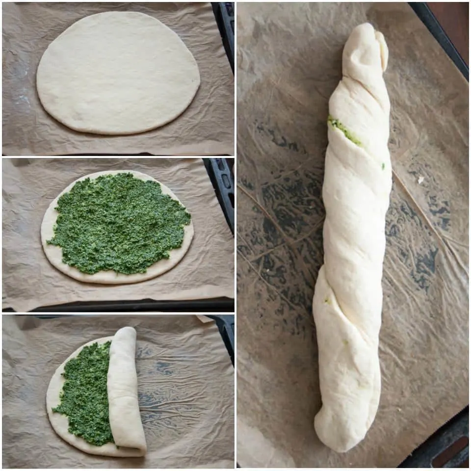 Wild Garlic Pesto Swirl Bread | ElephantasticVegan.com