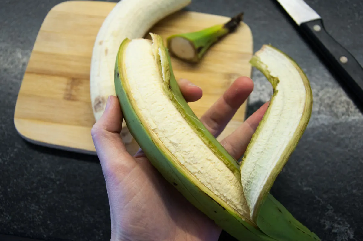 peeled plantain