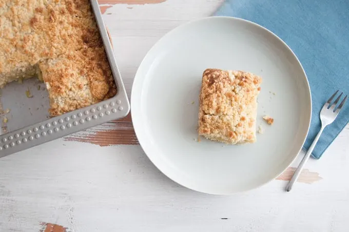 Vegan Rhubarb Crumble Cake | ElephantasticVegan.com