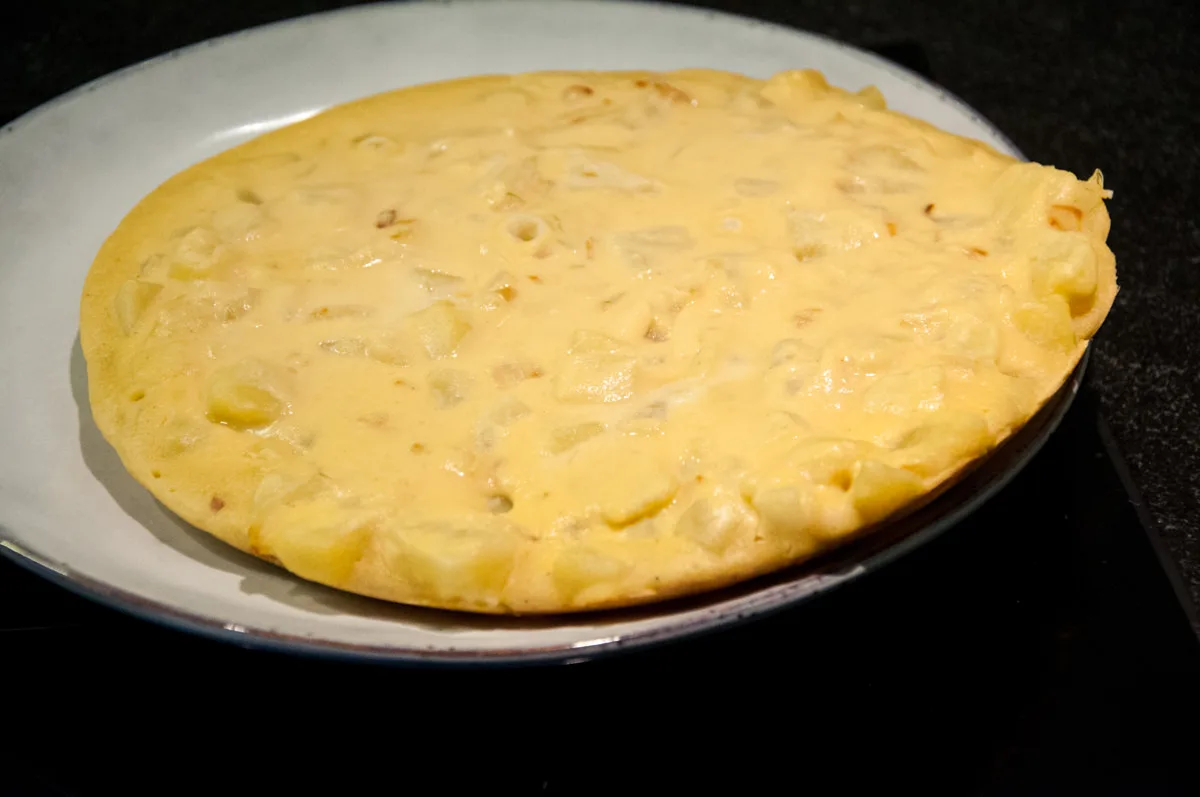 Tortilla Espanola (Spanish Potato Omelette) on a plate