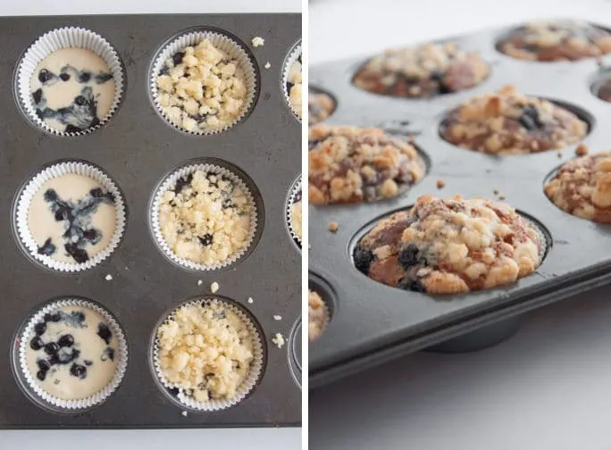 Vegan Blueberry Lemon Streusel Muffins | ElephantasticVegan.com