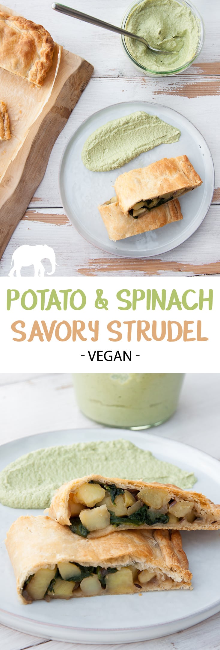 Potato & Spinach Savory Strudel #vegan #potato #spinach #strudel #savory