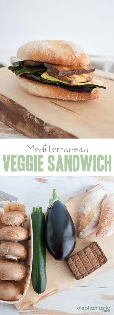 Mediterranean Veggie Sandwich with Smoked Tofu | ElephantasticVegan.com