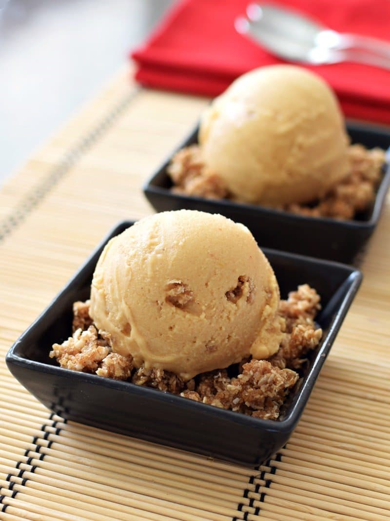 Peach Crisp Ice Cream - Go Dairy Free