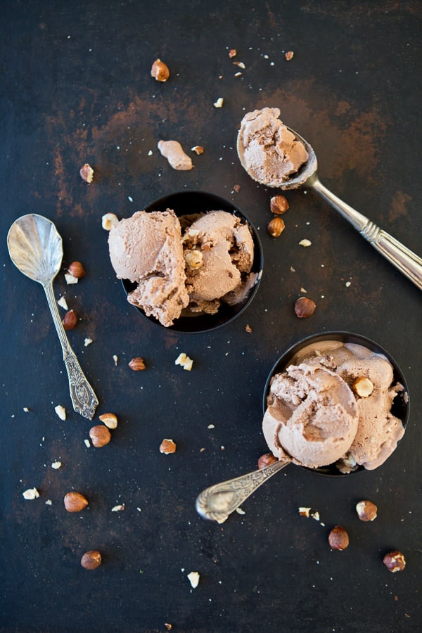 Chocolate and Hazelnut Ice Cream - The Minimalist Vegan