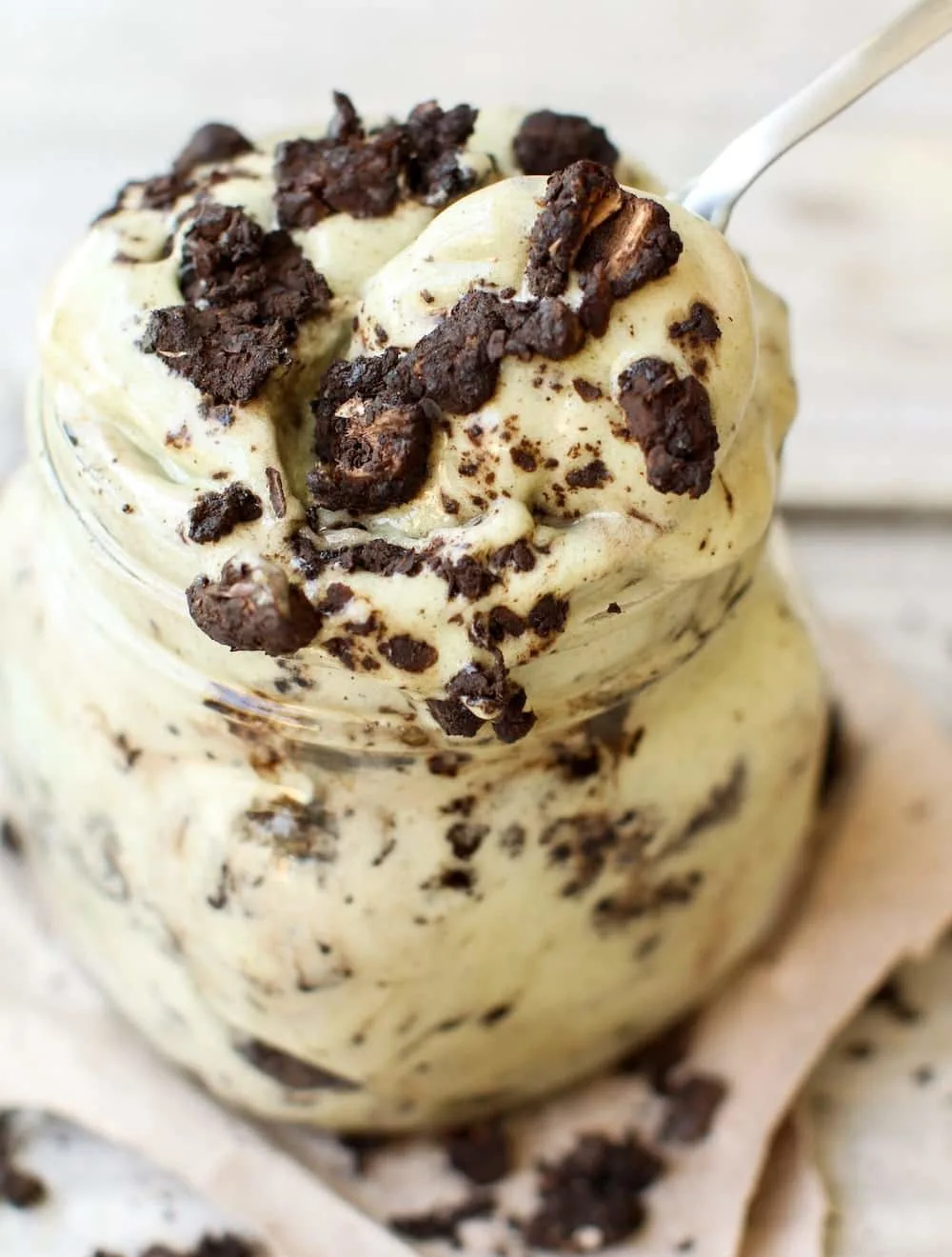 Mint Chocolate Chunk Nicecream - Feasting On Fruit